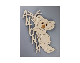Lampe - Nachtlicht "Koala" - personalisiert - Schlummerlicht