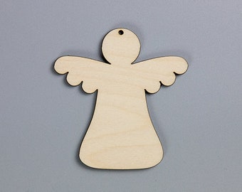 Gift pendant made of natural wood "Angel Type 2"