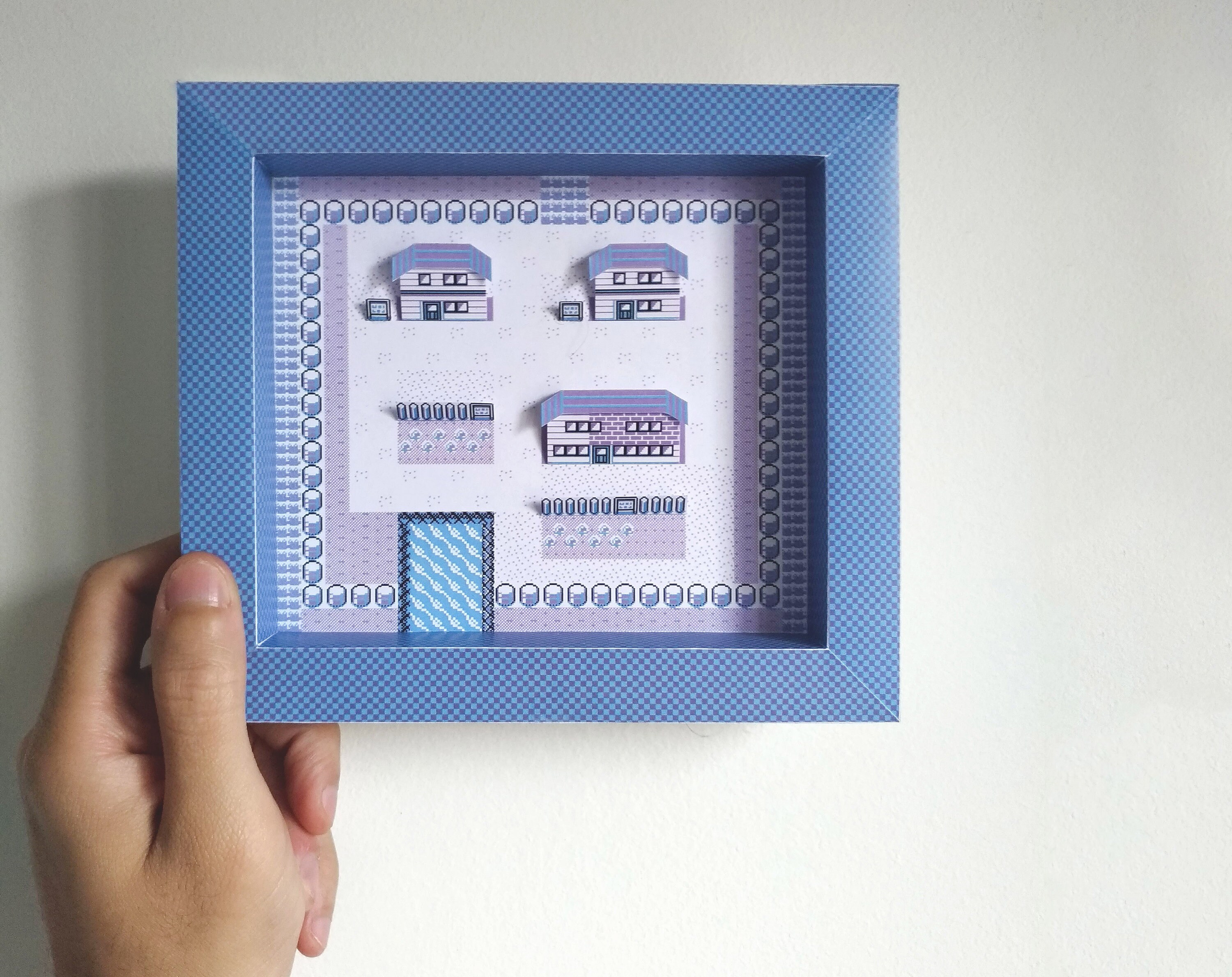PALLET TOWN Shadow Box papercraft DIY Wall Piece Etsy