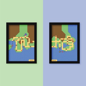 Pokemon GOLD & SILVER kaart afdrukbare posterset, bundel, cadeau, Pokemon-kunst, Johto, Kanto, Ho-oh, Gameboy, decor, kunst aan de muur, Pokemone, afdrukken
