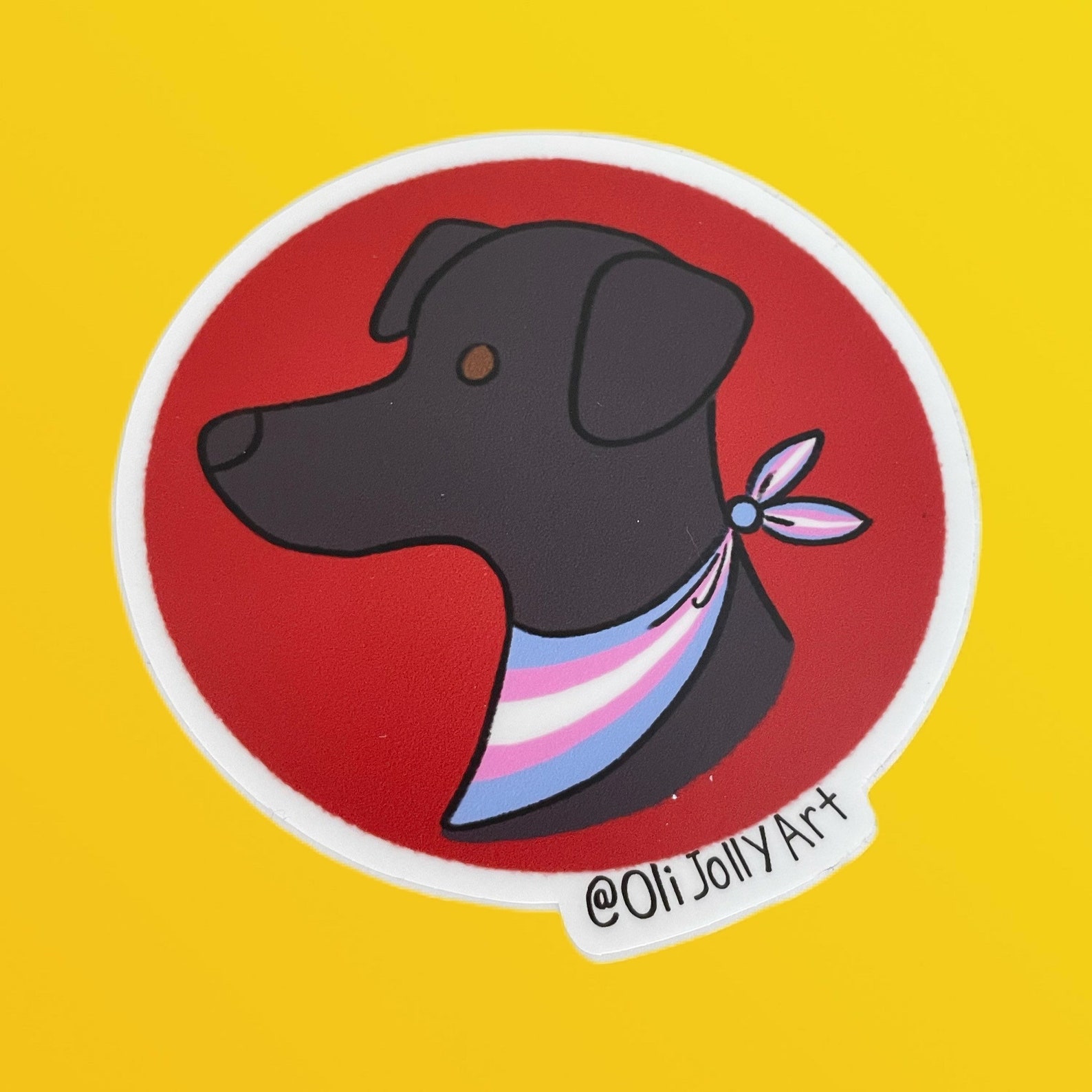 Dog pride flag stickers Rainbow and Trans flags Etsy