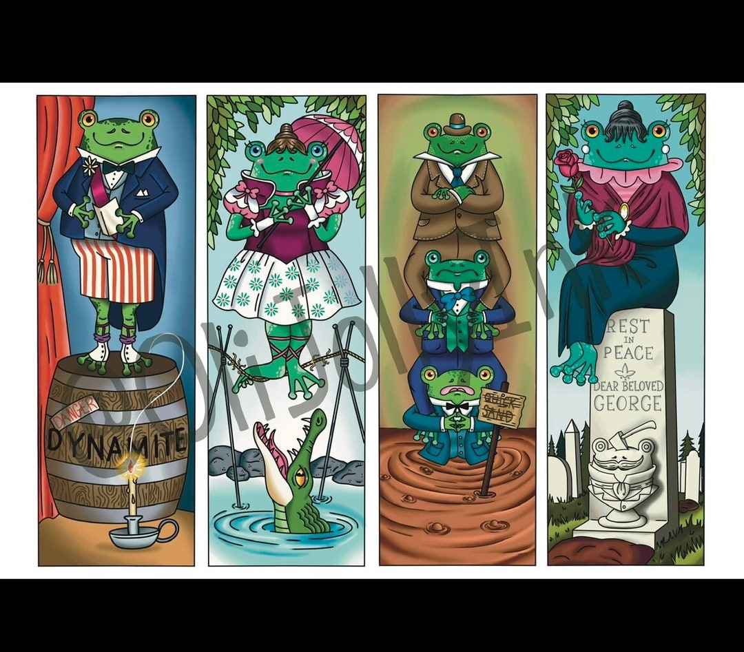 Haunted Mansion Stretching Portrait Frogs Print - Etsy
