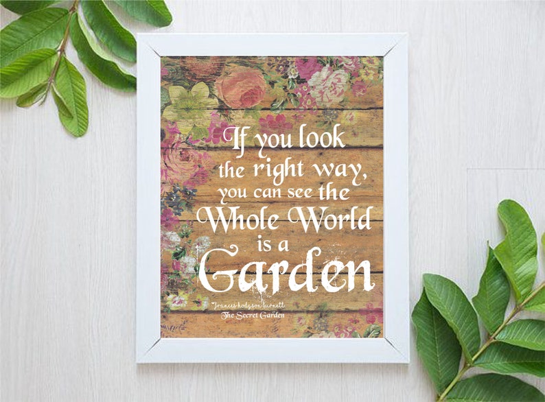 Secret Garden Quote Wall Art Home Decor Printable Instant Etsy