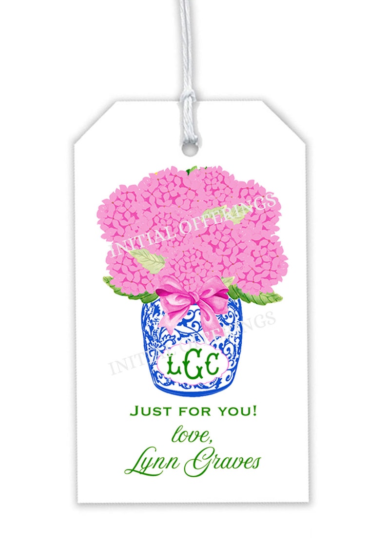 + 12 Gift Tags 3 Gift Wrap Patterns The Pink Hydrangea Pagoda Gift Packaging Suite 15 sheets