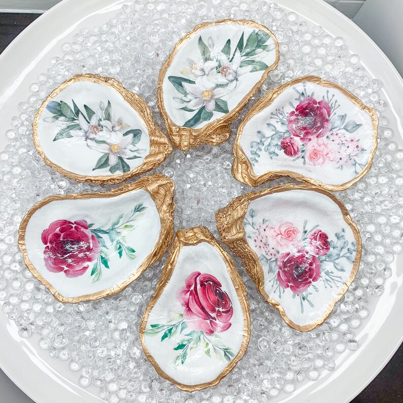 Oyster Shell Magnolia Salt Cellar Salt & Pepper Set Mothers Etsy