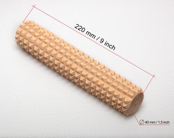 Wooden tools hand felting textured rolling Equipment wet felting Craft tools hand nuno felting roller Tool with grooves Tools felting wool