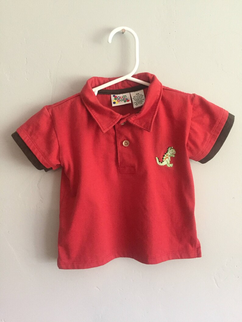 infant red polo shirt