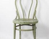 Vintage Bentwood Chair Thonet Style Cafe Chair, Vintage Green
