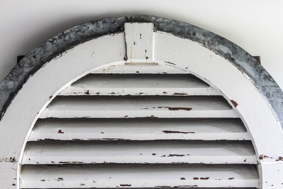 Antique Louvered Gable Vent Architectural Salvage Chippy Etsy Sweden