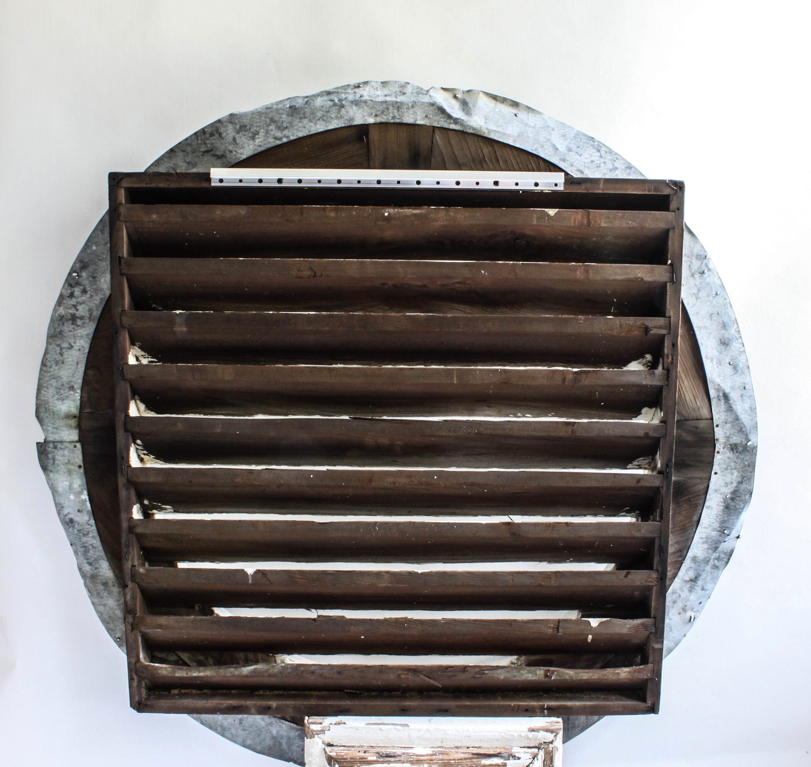 Antique Louvered Gable Vent Architectural Salvage Chippy Etsy