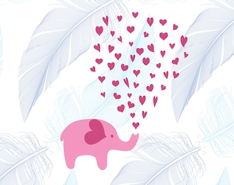 Elephant Hearts - Digital Download - SVG Cut Files - EPS Cut Files - Cameo Cut File - Cricut Cut File