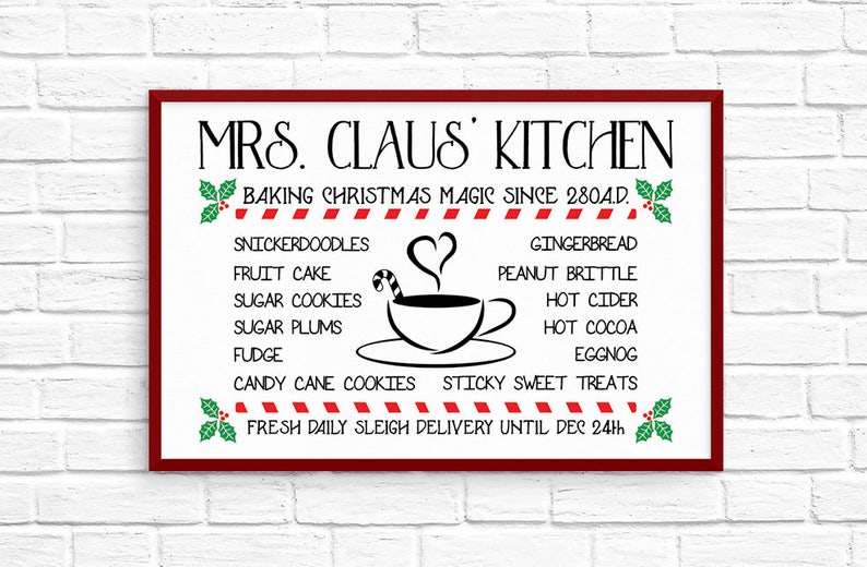Download Mrs Claus Kitchen Christmas SVG Digital Download SVG Cut ...