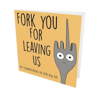 Congratulations on your new job Card