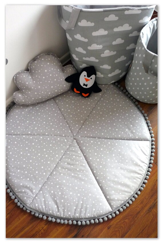 grey baby play mat