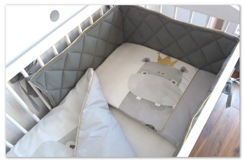 Baby Bedding Set Bedding Set Hippo Crib Set Nursery Crib Etsy