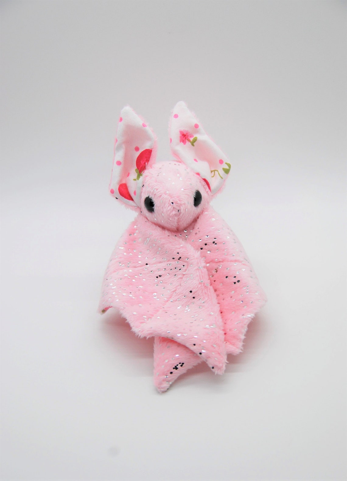 MADE TO ORDER Strawberry Bat Plush Handmade Sparkle Bat | Etsy