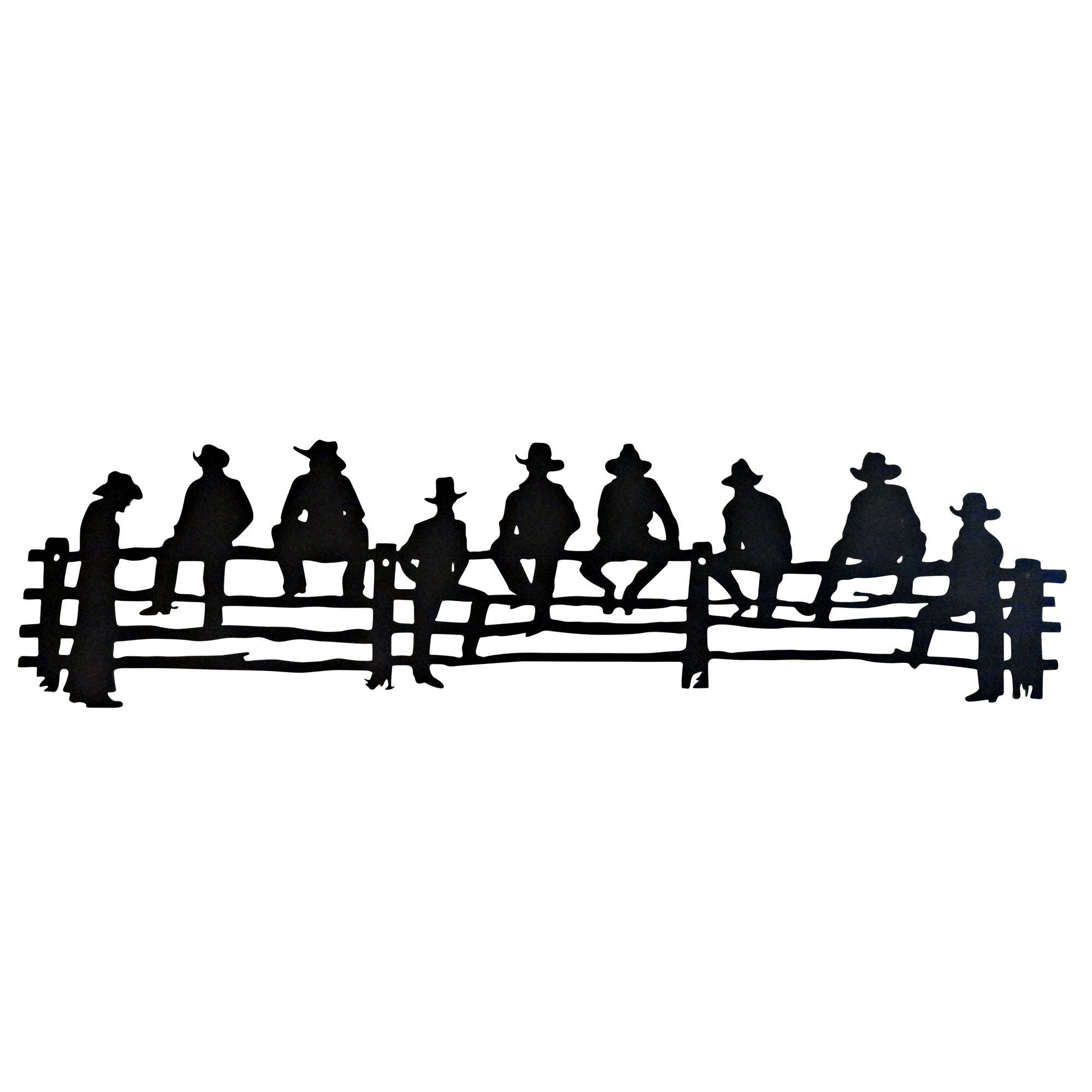 Cowboys on the Fence Wall Art Laser Cut High Quality Metal | Etsy
