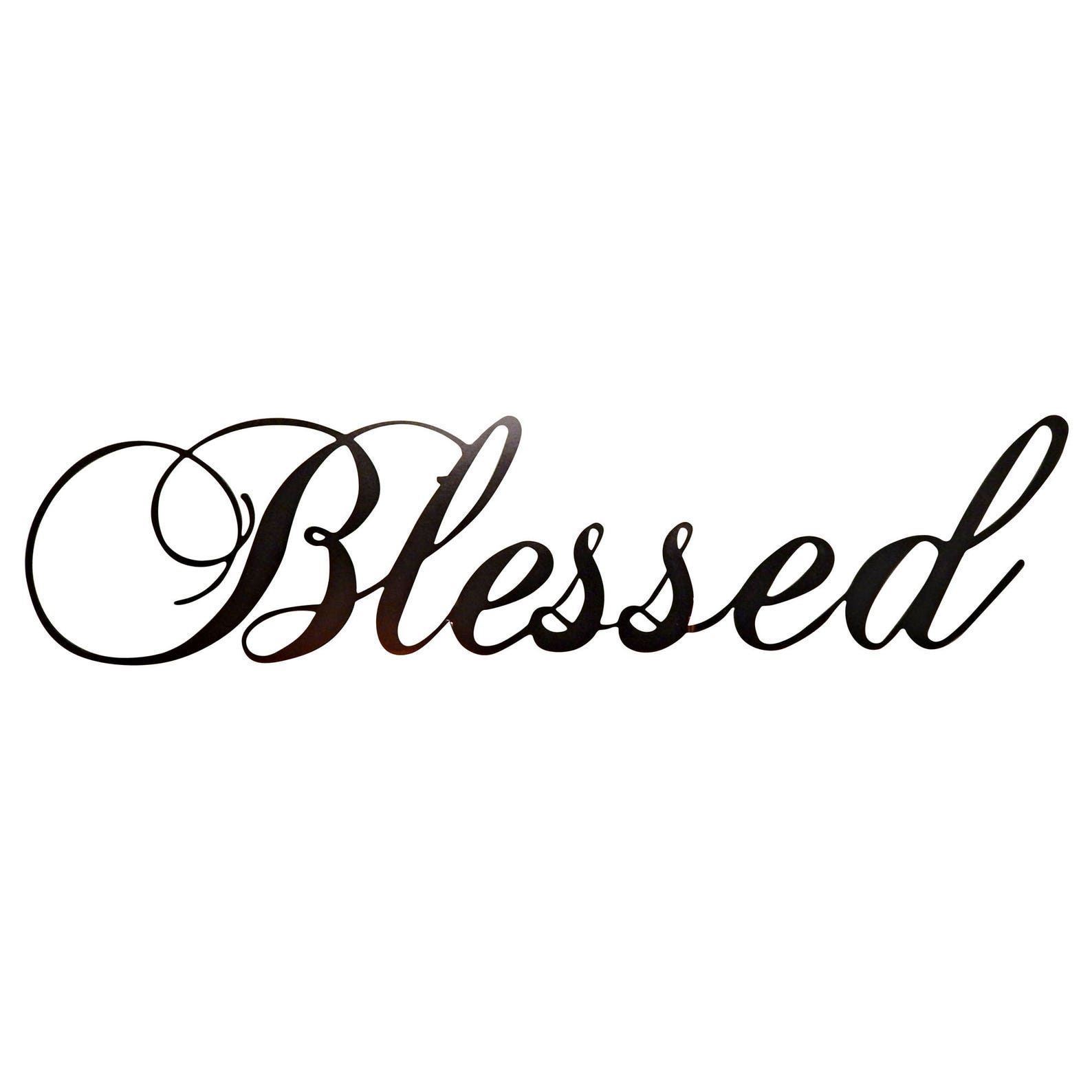 Blessed Wall Art Laser Cut Metal image 0.