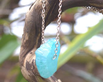Aqua Aura Rose Gold Necklace