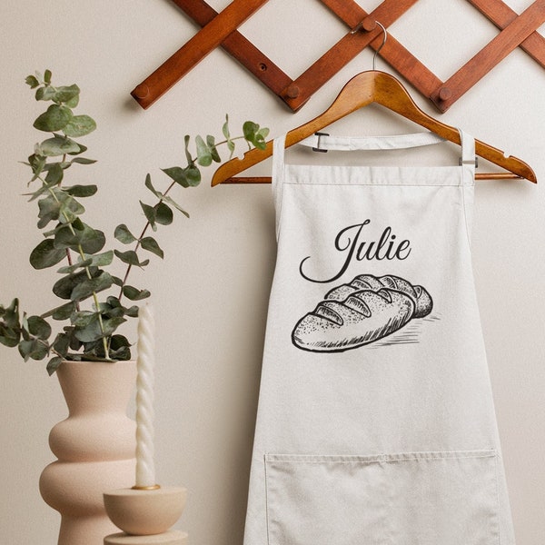 Personalized bread apron.