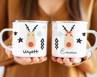 Kids Christmas Personalized Mug, Hot Cocoa Mug, Camping Mug, Kids Chri –  The Espooky Co