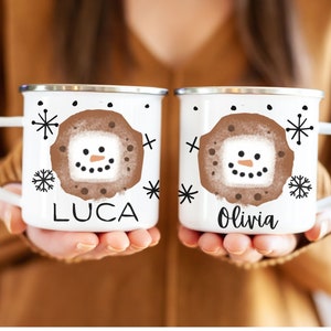 Gifts for kids, Kids hot Cocoa Christmas Mug, Childrens Hot Chocolate Cup Personalized, Kids mugs, Kids cups, Christmas eve gifts