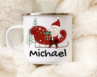 Kids hot Cocoa Christmas Mug, Childrens Hot Chocolate Cup Personalized, Kids mugs, Kids cups, Christmas eve gifts, boy and girl cups