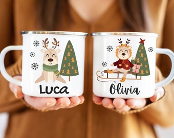 Personalized Kids Christmas Mug, Hot Chocolate Mug, Christma - Inspire  Uplift