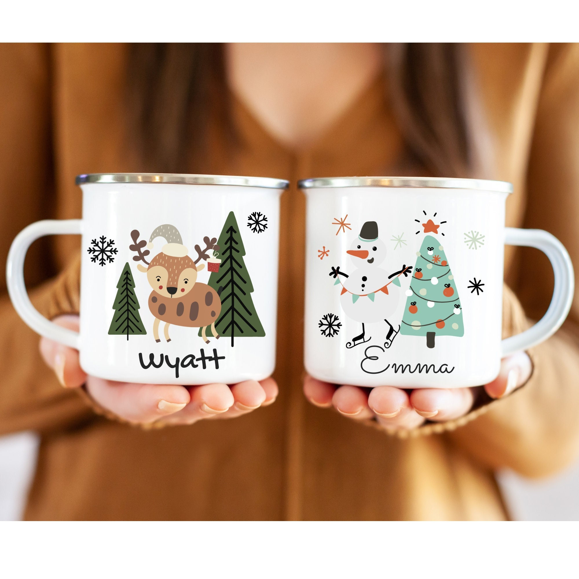 Personalized Kids Christmas Mug, Hot Chocolate Mug, Christma - Inspire  Uplift