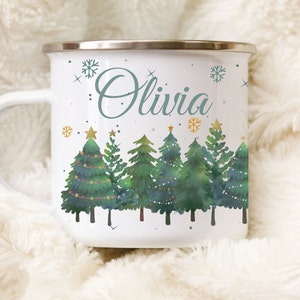 Kids hot Cocoa Christmas Mug, Childrens Hot Chocolate Cup Personalized, Kids mugs, Kids cups, Christmas eve gifts, boy and girl cups