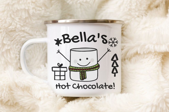 Kids Hot Cocoa Christmas Mug, Childrens Hot Chocolate Cup