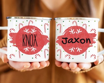 Kinder heiße Kakao Weihnachtstasse, Kinder heiße Schokolade Tasse Personalisiert, Kindertassen, Kindertassen, Heiligabend Geschenke, Jungen und Mädchen Tassen