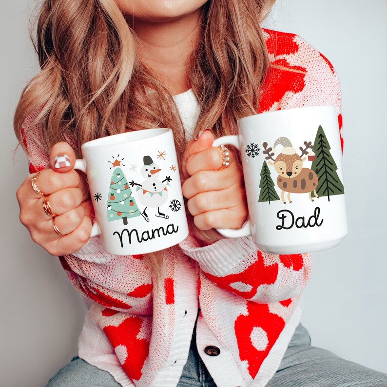 Christmas gifts personalized, Kids hot Cocoa Christmas Mug, Childrens Hot Chocolate Cup, Kids mugs, Kids cups, Christmas eve gifts image 7