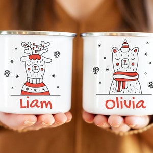 Gifts for kids - Kid mug - Christmas mug - Personalized gift - Hot chocolate - Hot cocoa - Kids hot cocoa - Kids cups - Christmas eve gift