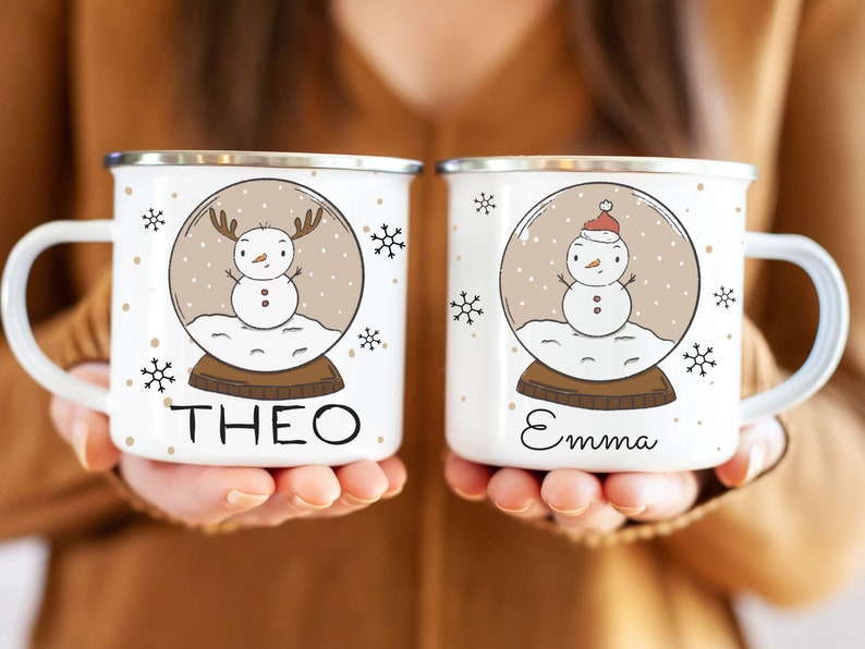 Kids hot Cocoa Christmas Mug, Childrens Hot Chocolate Cup Personalized, Kids mugs, Kids cups, Christmas eve gifts, boy and girl cups image 3