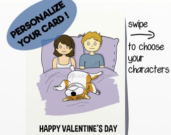 Funny Bulldog Valentine's Day Card; Bulldog Valentine card; dog Valentine card; Bulldog love card; Funny bulldog card; by FunnyDogStudio