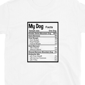 Greater Swiss Mountain Dog (Swissy) Funny Fact T-Shirt - Short-Sleeve Unisex T-Shirt (Basic Softstyle Gildan)