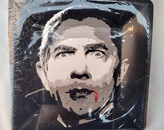 Dracula Bela Lugosi Halloween Paper Plates – 7" Dessert Salad Plates, Set of 8
