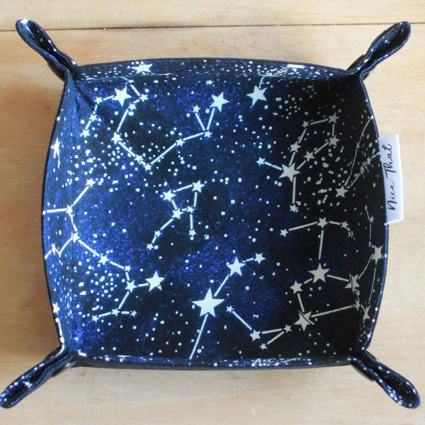 Glow in the Dark Constellation Stars Dice Tray | Game Tray | Valet Tray - For Boardgamers, Role Players, Tabletop Gamers and Travellers.