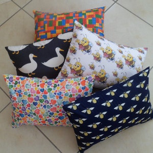 Choice of five Different Cushion/Pillow Cases to fit a Tempur Travel Pillow 15.5 x 11&quot; Quirky Designs