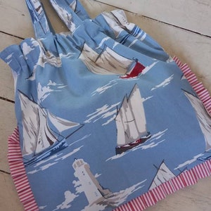 Handmade nautical tote bag
