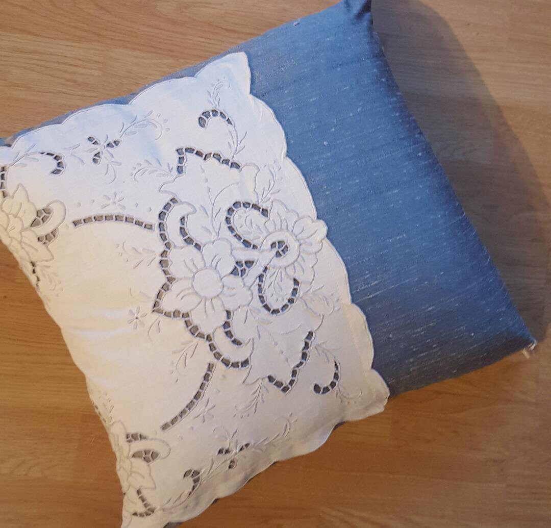 Handmade Cushion Cover Using Vintage Fabric Etsy Ireland