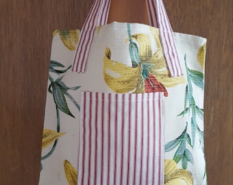 Sac de sac de sac de sac de tissu vintage recyclé unique en tissu vintage