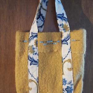 Unique handmade recycled mohair shoulder bag