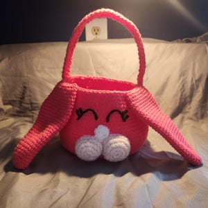 Easter Bunny Basket Pink