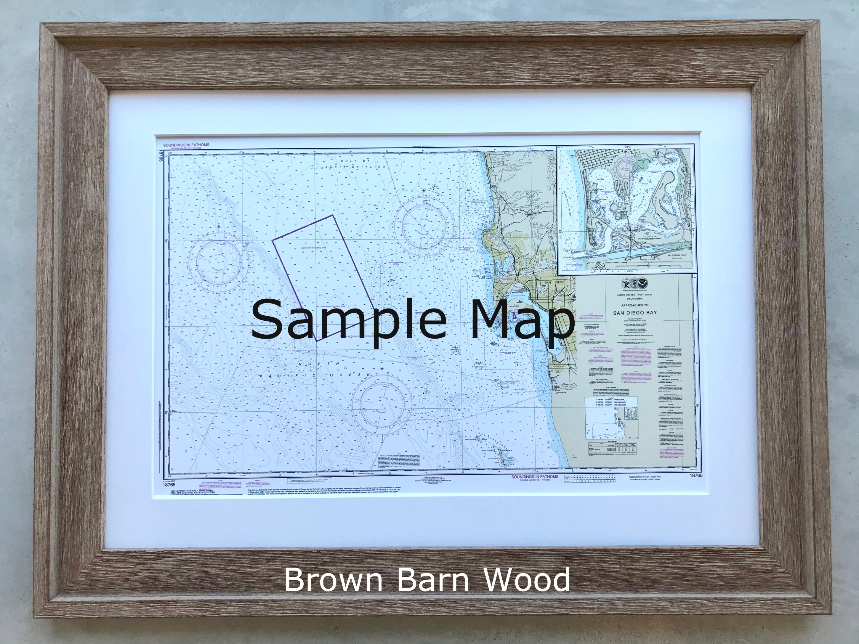 Framed Nautical Chart Chesapeake Bay Patuxent River and Etsy