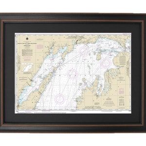 NOAA Nautical Chart 14902 Wrapped Canvas North End Of Lake Michigan, Including Green Bay