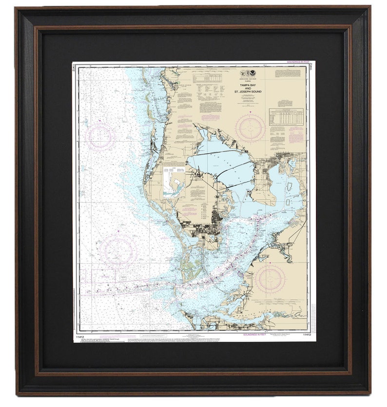 Custom Framed Nautical Charts