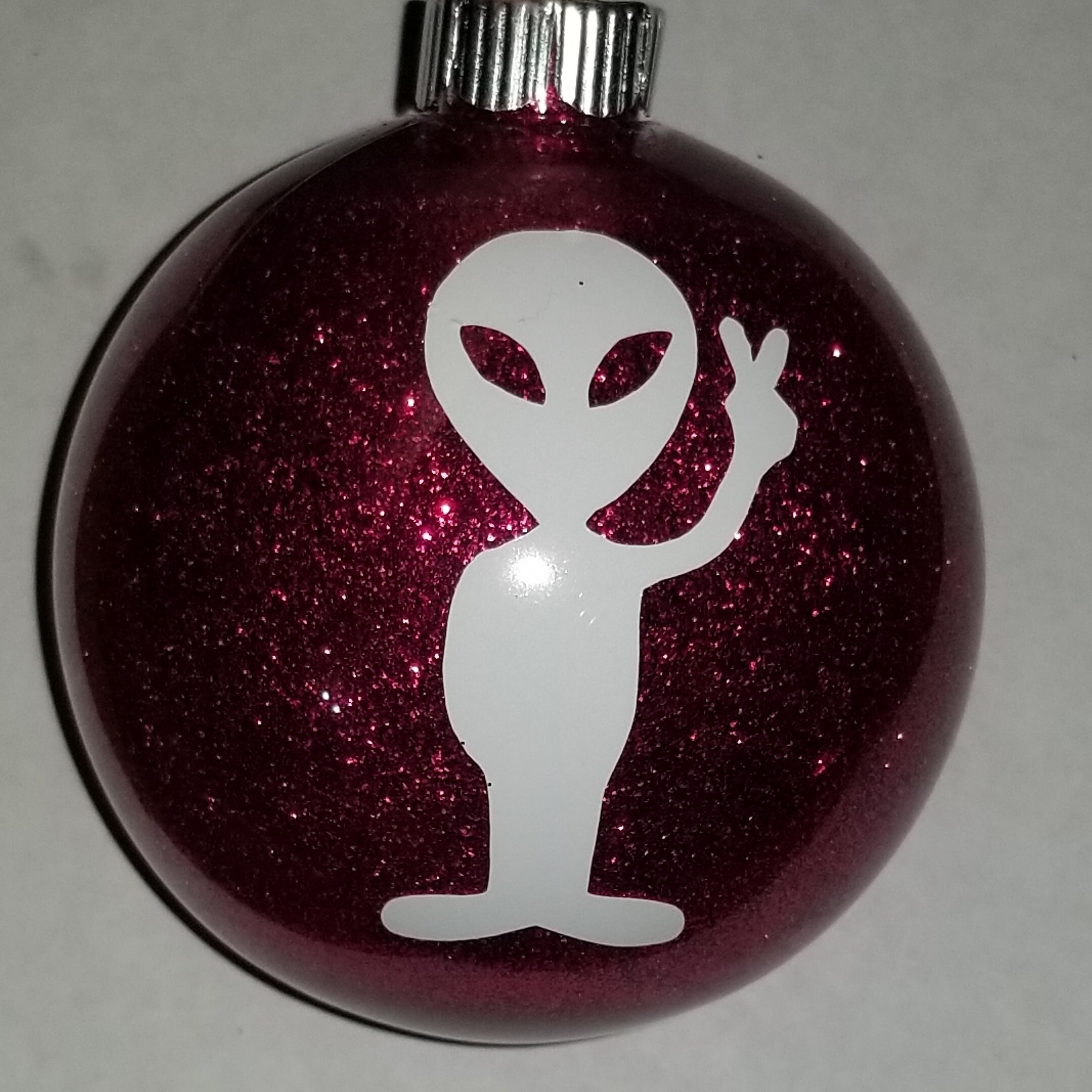 Alien Christmas Ornament Glitter Ornaments Customize Etsy