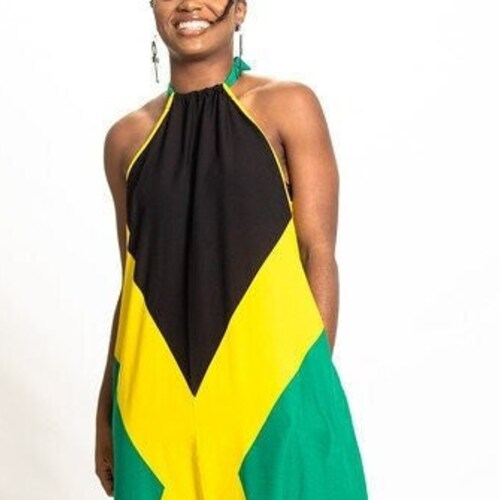 Jamaica Flag Maxi Dress Etsy